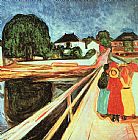 At the bridge by Edvard Munch